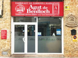 turrones agut de Benlloch, tienda y fábrica en Benlloc